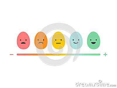 Egg emotions, vector illustration. Vector Illustration
